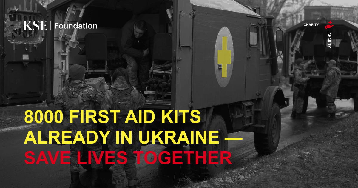 The KSE Foundation has delivered 8,000 first aid kits to Ukraine for the Ministry of Health