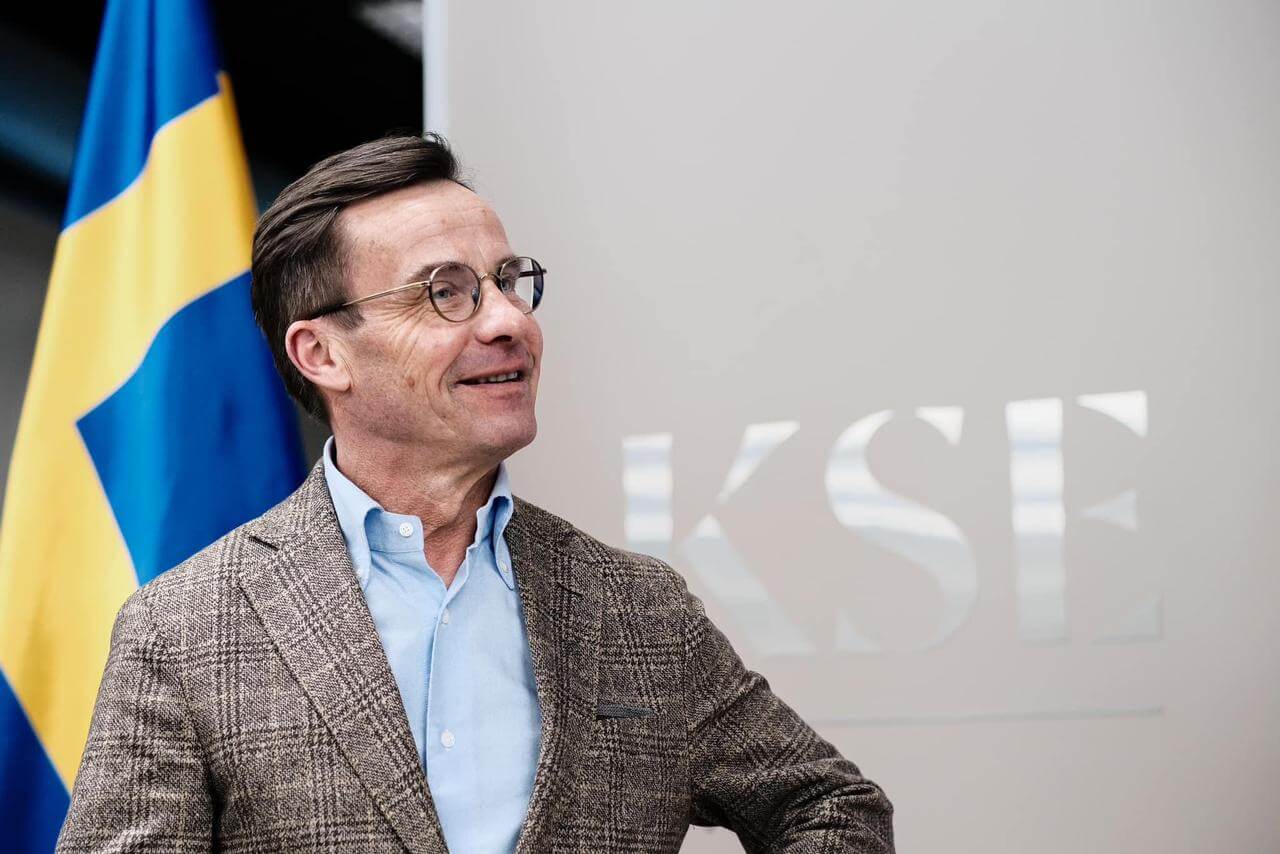 The Prime Minister of Sweden met with KSE students during his first visit to Ukraine in the new post