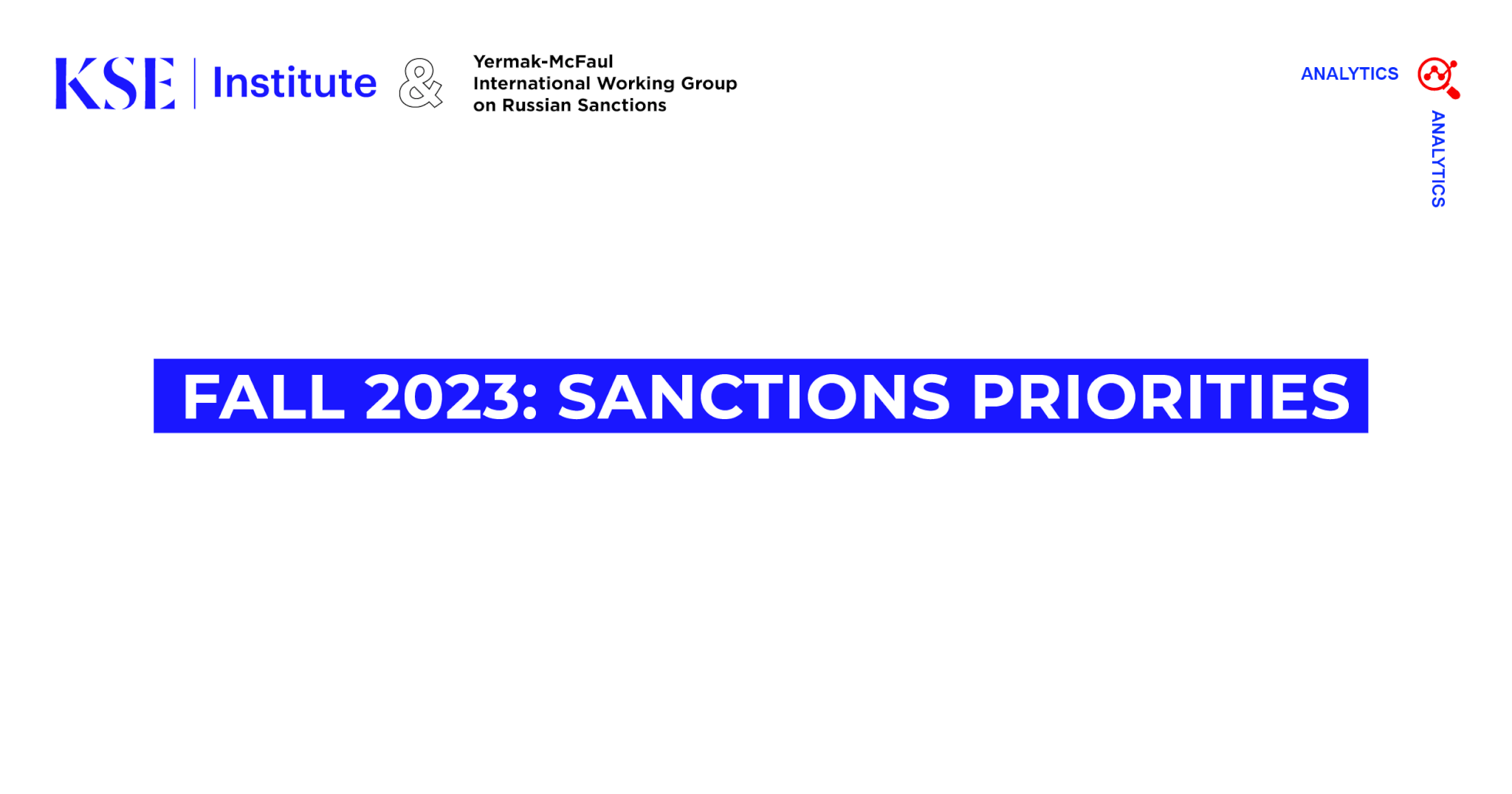 Fall 2023: Sanctions Priorities