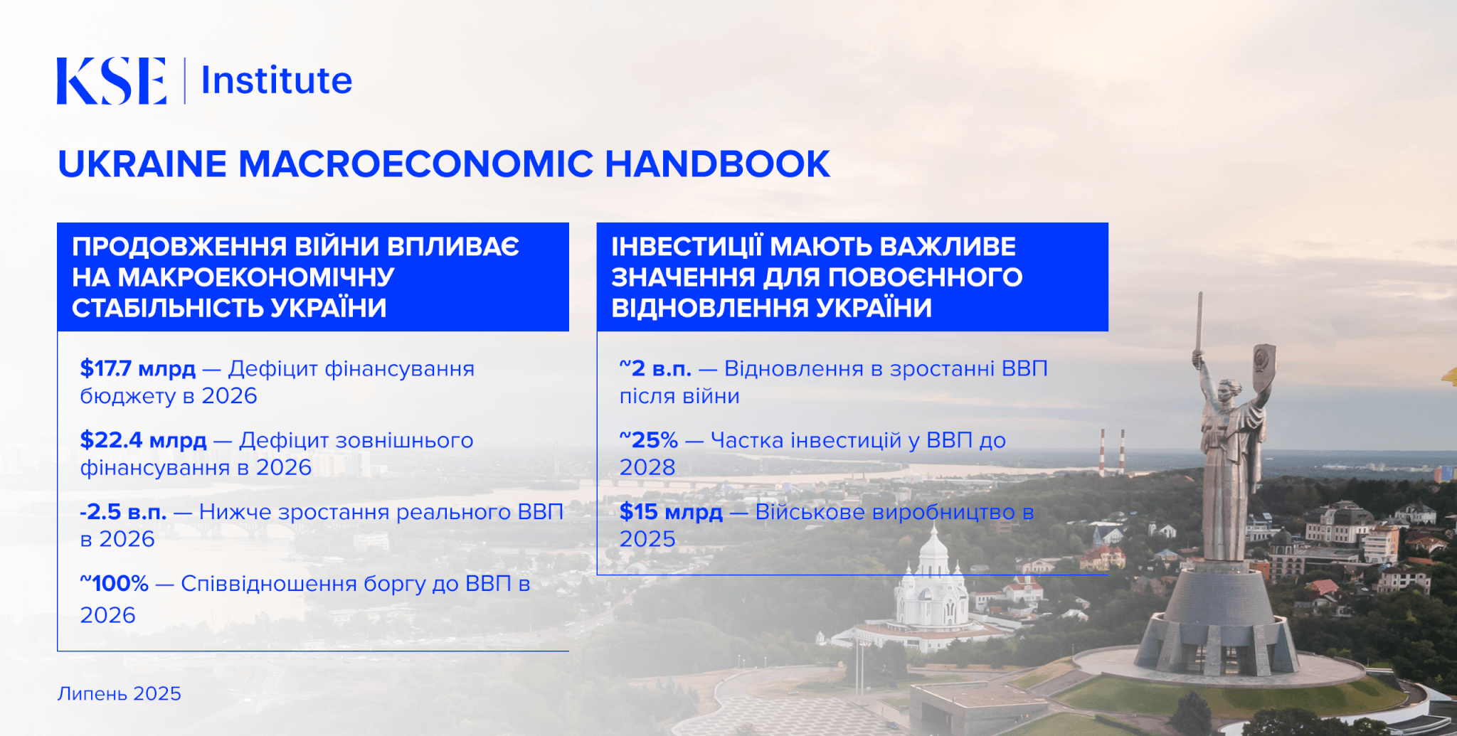 Ще один рік війни матиме серйозні наслідки для макроекономічної стабільності України, хоча вона й демонструє стійкість — Ukraine Macroeconomic Handbook від KSE Institute