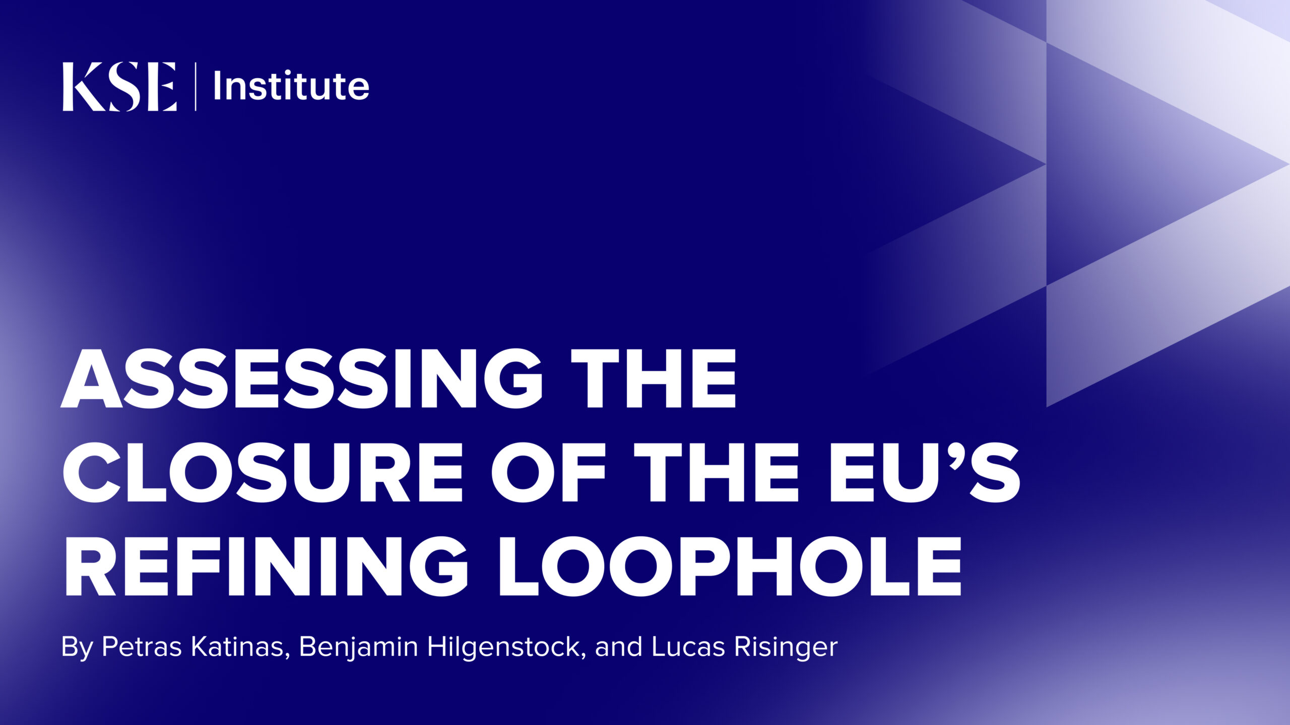 EU Ban on Products Refined from Russian Crude Effectively Closes a Major Gap in the Sanctions Regime – KSE Institute Study